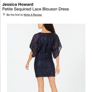 Navy Lace sequins dress